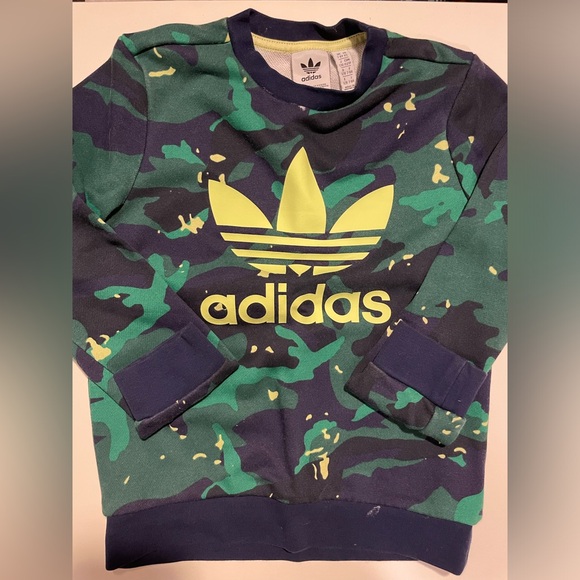 Boys Adidas Camo Sweatshirt - Picture 2 of 5